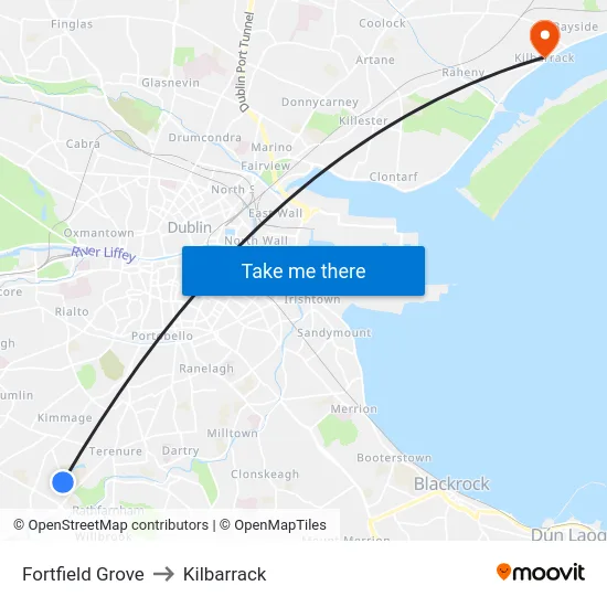 Fortfield Grove to Kilbarrack map