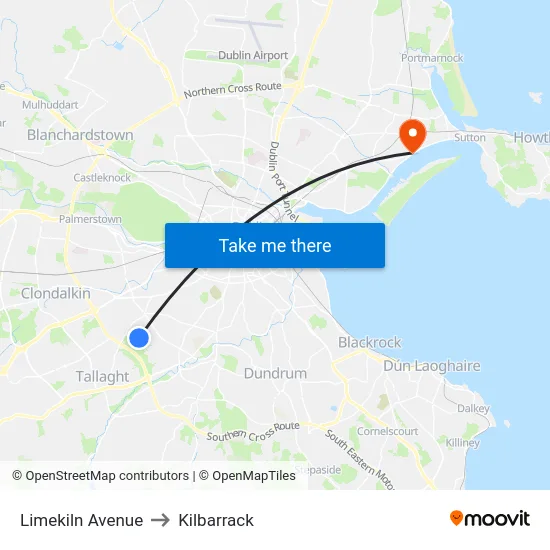 Limekiln Avenue to Kilbarrack map