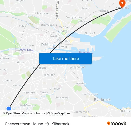 Cheeverstown House to Kilbarrack map