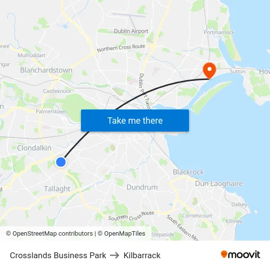 Crosslands Business Park to Kilbarrack map