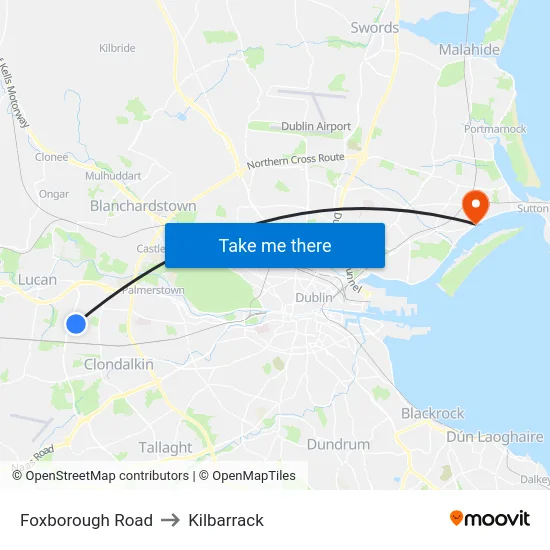 Foxborough Road to Kilbarrack map