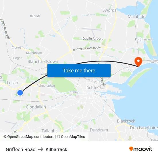 Griffeen Road to Kilbarrack map