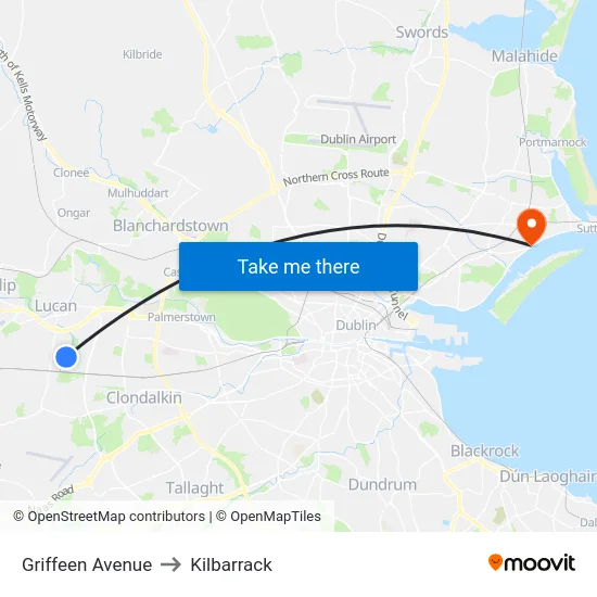 Griffeen Avenue to Kilbarrack map