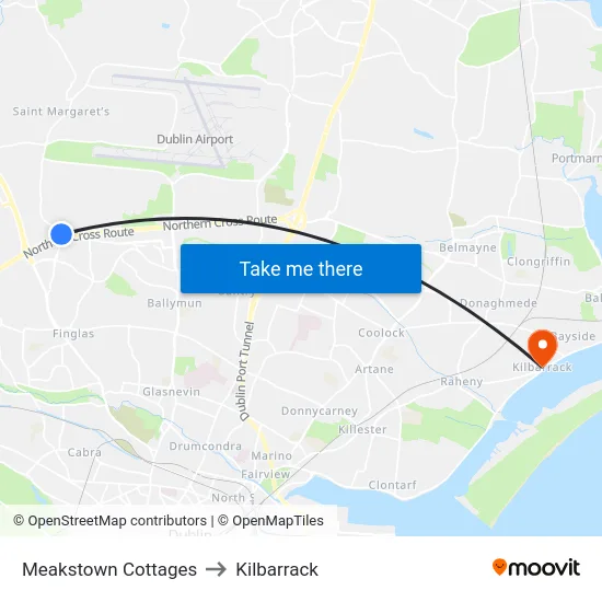 Meakstown Cottages to Kilbarrack map