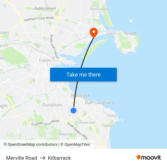 Merville Road to Kilbarrack map