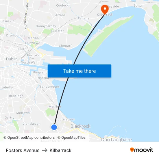 Fosters Avenue to Kilbarrack map