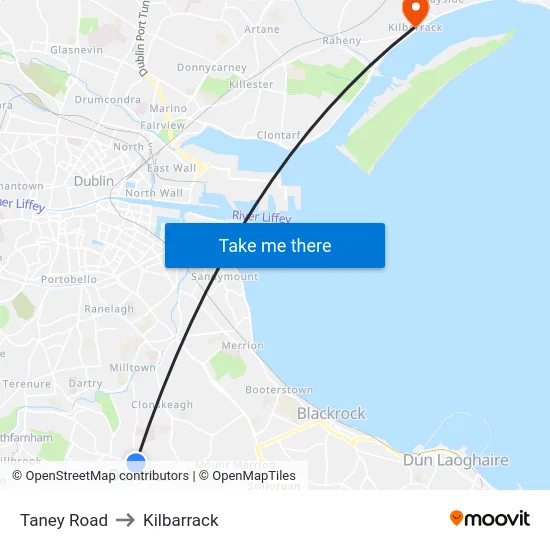 Taney Road to Kilbarrack map