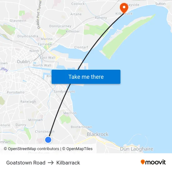 Goatstown Road to Kilbarrack map