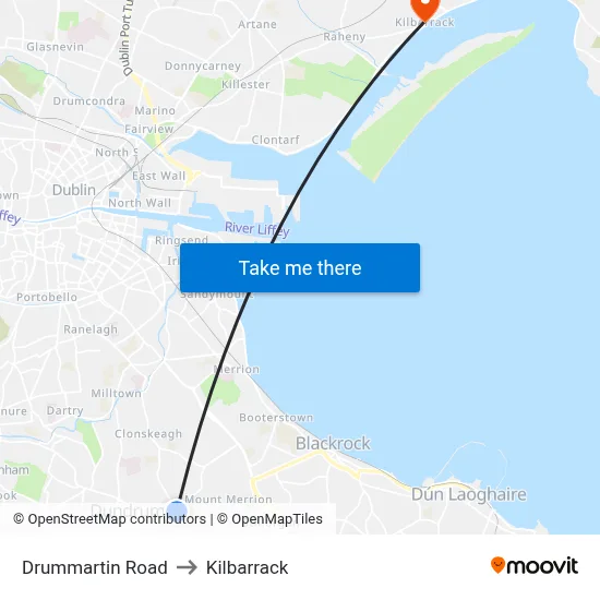 Drummartin Road to Kilbarrack map