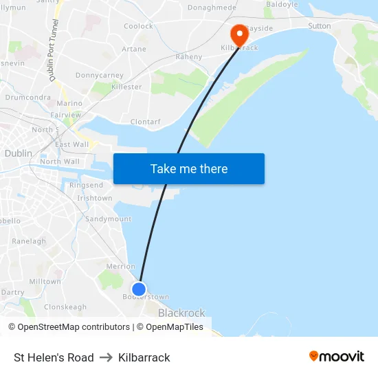 St Helen's Road to Kilbarrack map