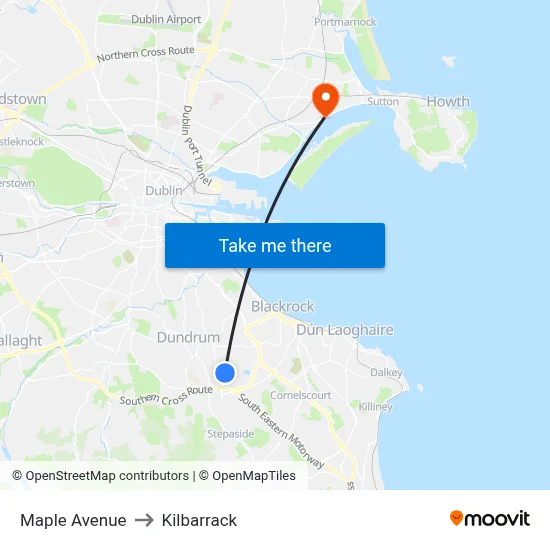 Maple Avenue to Kilbarrack map