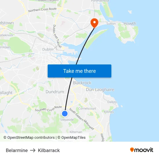 Belarmine to Kilbarrack map