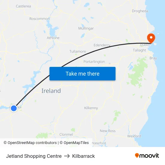 Jetland Shopping Centre to Kilbarrack map