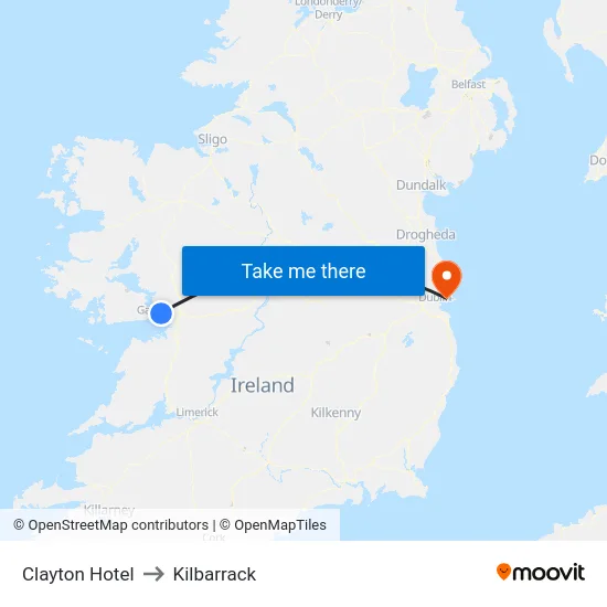 Clayton Hotel to Kilbarrack map