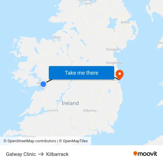 Galway Clinic to Kilbarrack map
