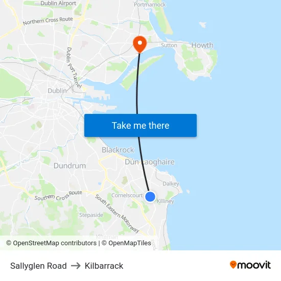 Sallyglen Road to Kilbarrack map