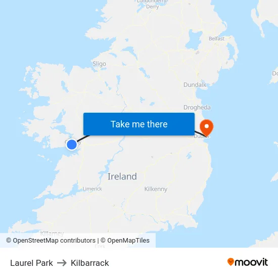 Laurel Park to Kilbarrack map