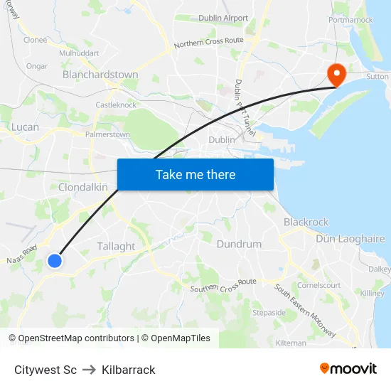 Citywest Sc to Kilbarrack map