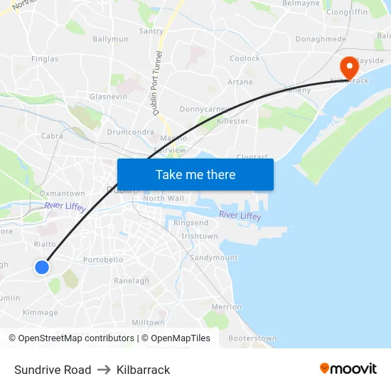 Sundrive Road to Kilbarrack map