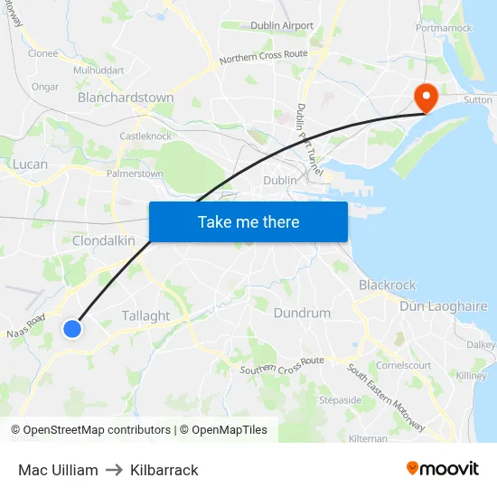 Mac Uilliam to Kilbarrack map