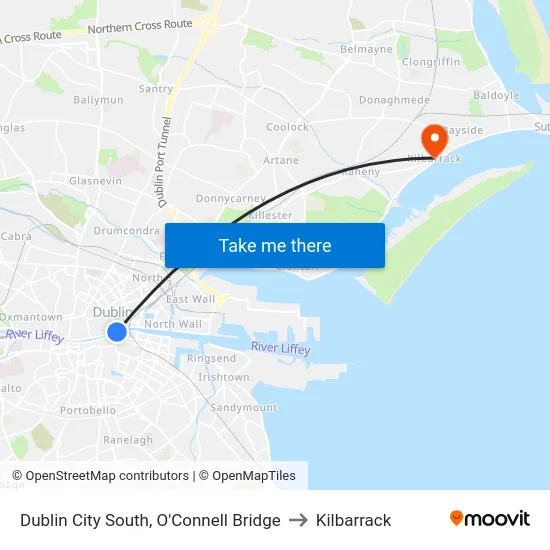 Dublin City South, O'Connell Bridge to Kilbarrack map