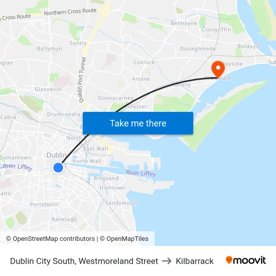 Dublin City South, Westmoreland Street to Kilbarrack map