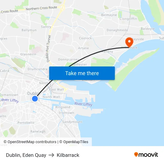 Dublin, Eden Quay to Kilbarrack map