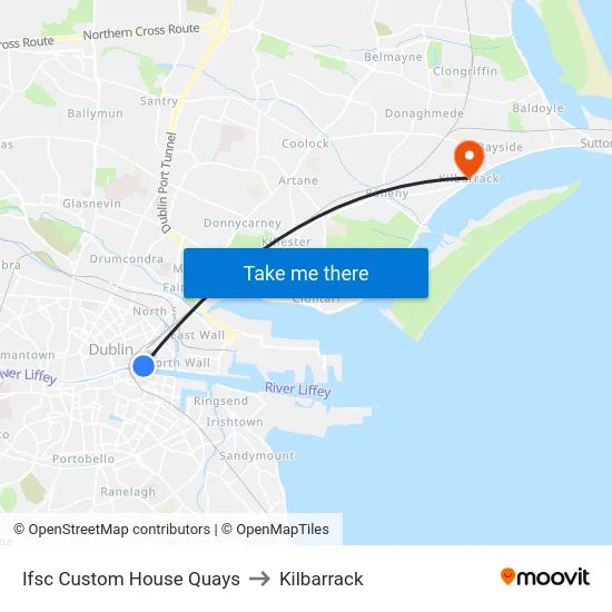 Ifsc Custom House Quays to Kilbarrack map