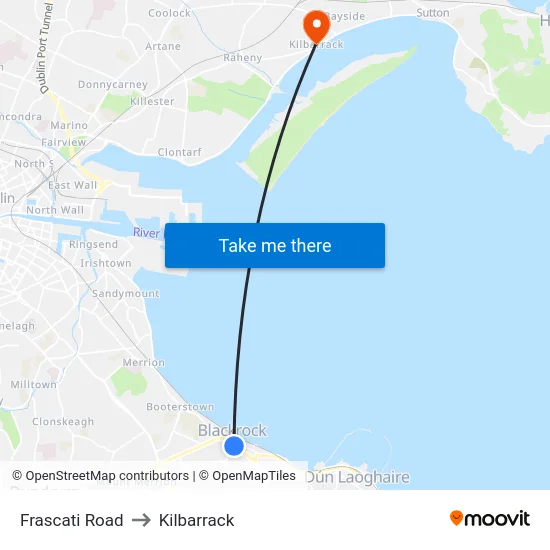 Frascati Road to Kilbarrack map