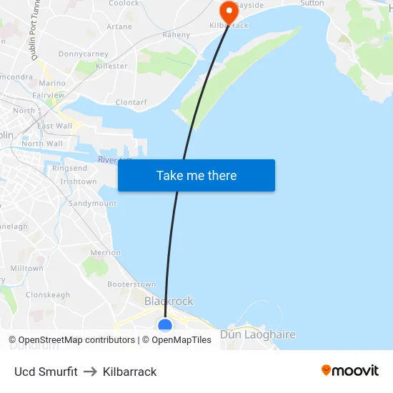 Ucd Smurfit to Kilbarrack map
