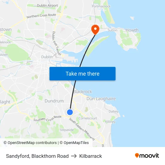Sandyford, Blackthorn Road to Kilbarrack map