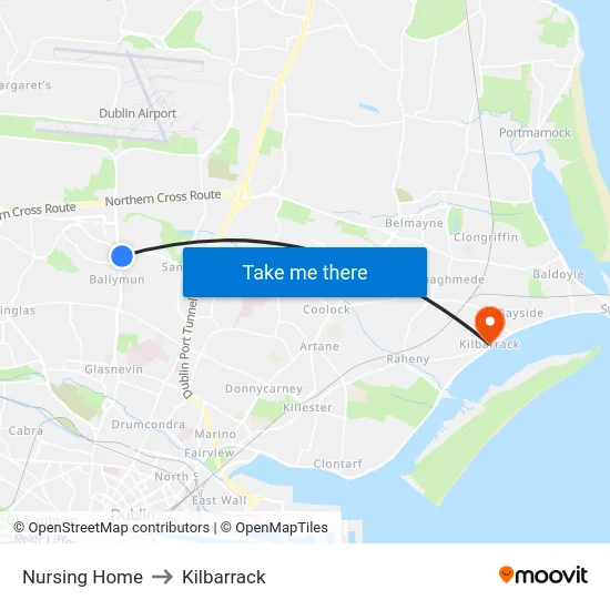 Nursing Home to Kilbarrack map