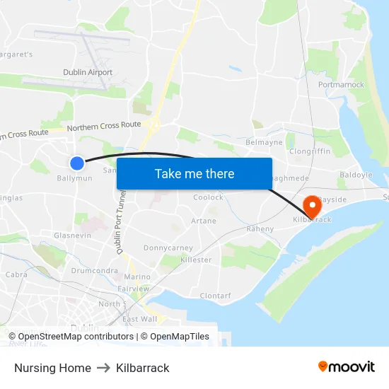 Nursing Home to Kilbarrack map