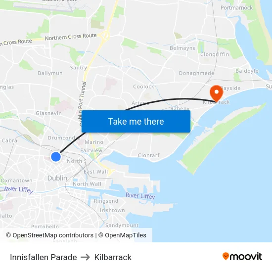 Innisfallen Parade to Kilbarrack map