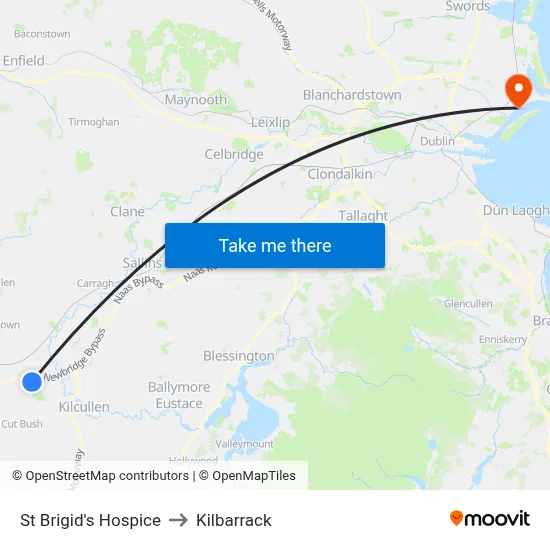 St Brigid's Hospice to Kilbarrack map