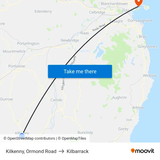 Kilkenny, Ormond Road to Kilbarrack map