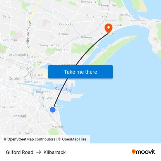 Gilford Road to Kilbarrack map