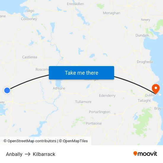 Anbally to Kilbarrack map