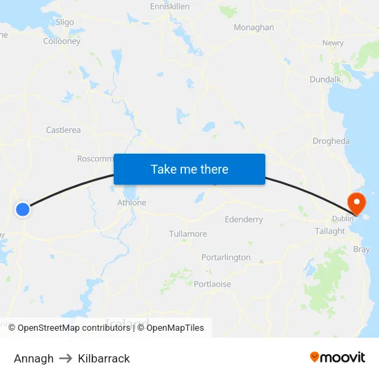 Annagh to Kilbarrack map