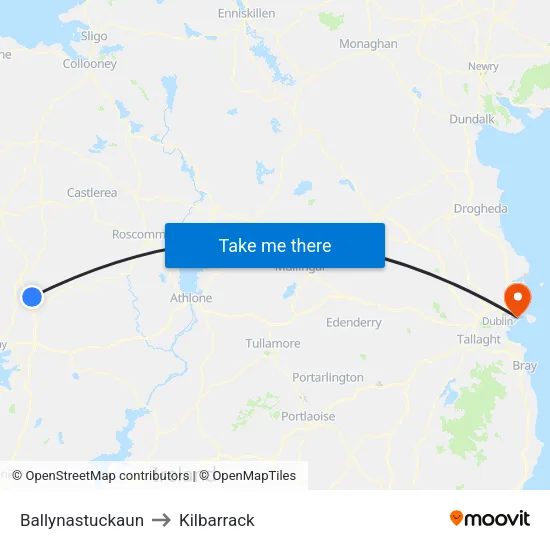 Ballynastuckaun to Kilbarrack map