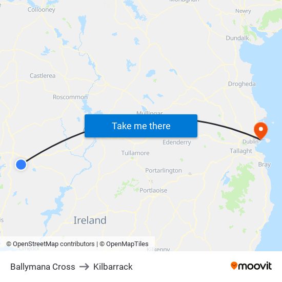 Ballymana Cross to Kilbarrack map