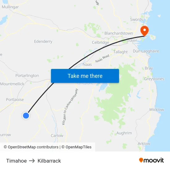 Timahoe to Kilbarrack map