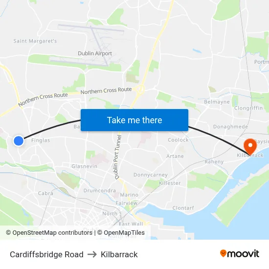 Cardiffsbridge Road to Kilbarrack map