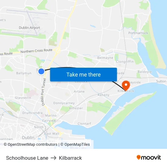 Schoolhouse Lane to Kilbarrack map