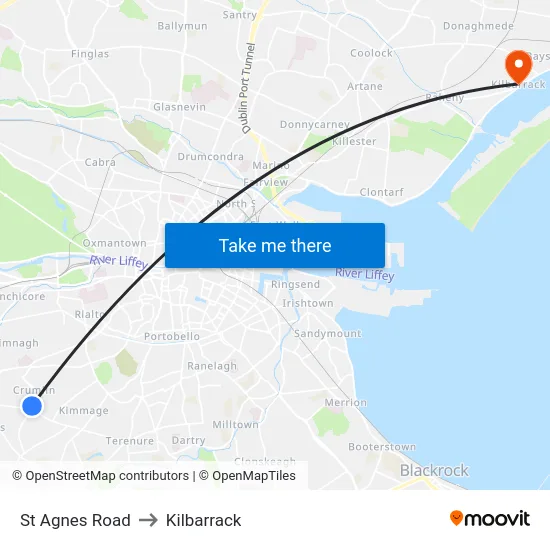 St Agnes Road to Kilbarrack map