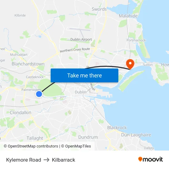 Kylemore Road to Kilbarrack map