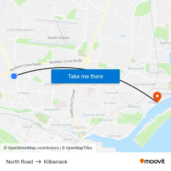 North Road to Kilbarrack map