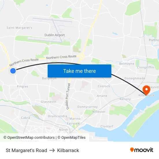 St Margaret's Road to Kilbarrack map