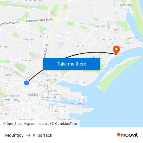 Mountjoy to Kilbarrack map