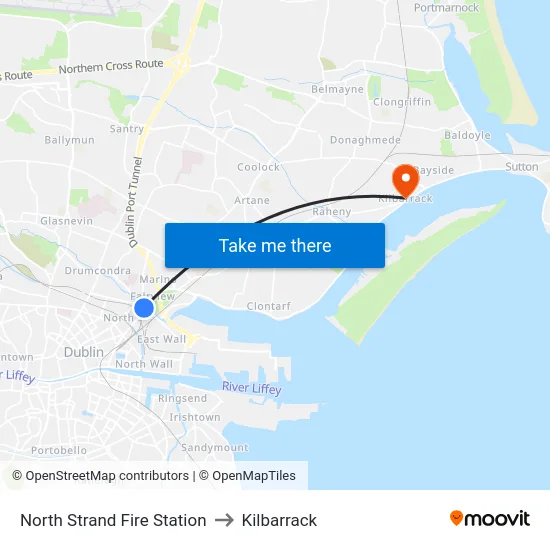 North Strand Fire Station to Kilbarrack map